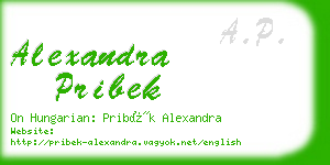 alexandra pribek business card